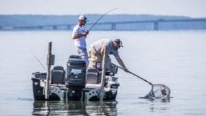 Gussy in action on day 1 of the FLW event on Kentucky Lake (Photo: FLW Outdoors)