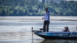 Sticking with his go to technique of flipping and pitching, allows Morgan to fish what is in front of him.