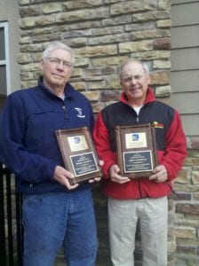 John and Duane following their induction into the National Freshwater Fishing Hall of Fame in 2012.