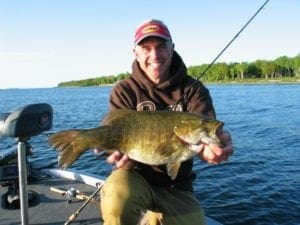 Northland Fishing Tackle Product Manager Chip Leer shows off a brute smallie!